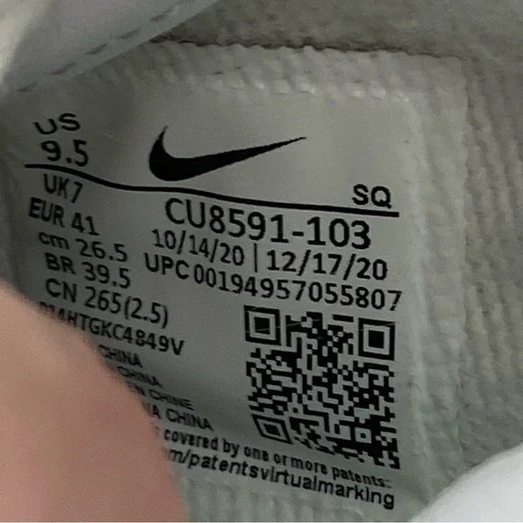 NIKE AIR FORCE 1 #CU8591-103 Shadow White Green Purple Sneakers Women’s 9.5 - Picture 13 of 14